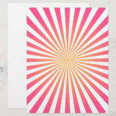 Pink & Orange Radial Lines: Custom Template (Front/Back)