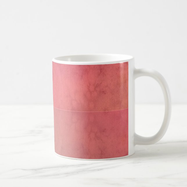 Pink Orange Red Pastel Watercolor Pattern Coffee Mug (Right)