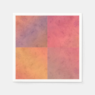 Pink Orange Red Pastel Watercolor Pattern Paper Napkins
