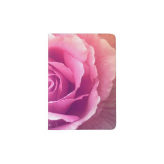 Pink & Orange Rose Passport Holder