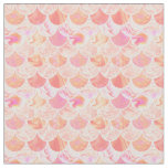 Pink orange scales fabric