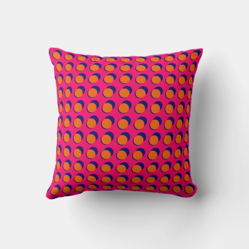 Pink Orange Spotted Cushion