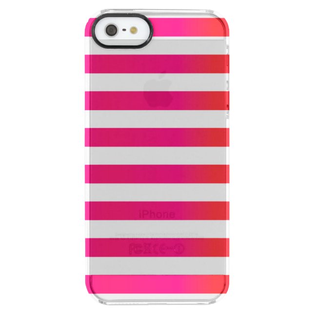 Pink Orange Stripe Uncommon iPhone Case (Back)