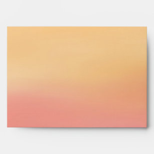 Pink Orange Tropical Beach Sunset Watercolor Envelope
