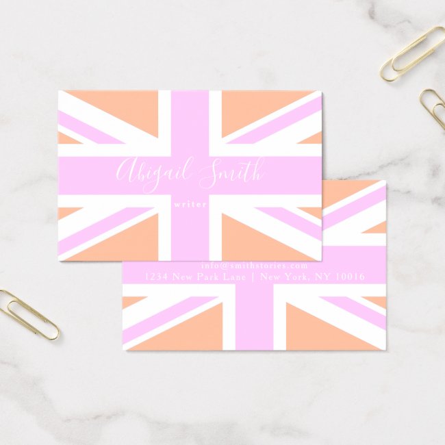 Pink & Orange United Kingdom Flag / Union Jack