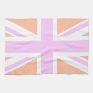 Pink & Orange United Kingdom Flag / Union Jack Kitchen Towel