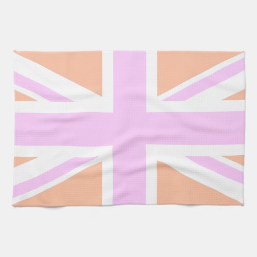 Pink  Orange United Kingdom Flag  Union Jack Kitchen Towel
