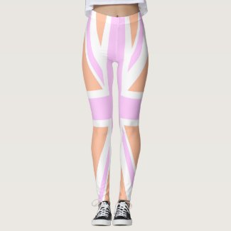 Pink & Orange United Kingdom Flag / Union Jack Leggings
