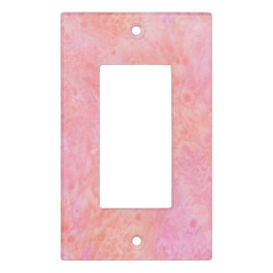 Pink & Orange Watercolor Pattern Baby Nursery Light Switch Cover