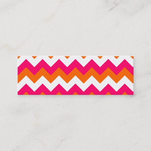 Customizable Pink Orange White Zigzag Business Card Template
