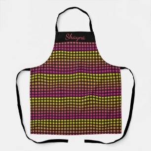 Pink, Orange, & Yellow Custom Name Apron