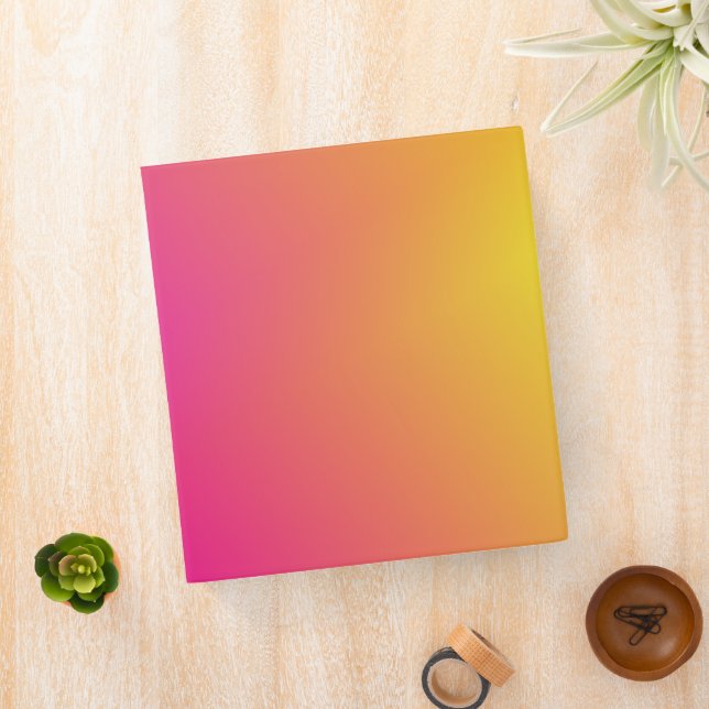 Pink Orange Yellow Ombre Binder (In Situ)