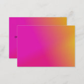 Pink Orange Yellow Ombre Business Card (Front/Back)