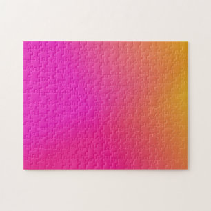 Pink Orange Yellow Ombre Jigsaw Puzzle