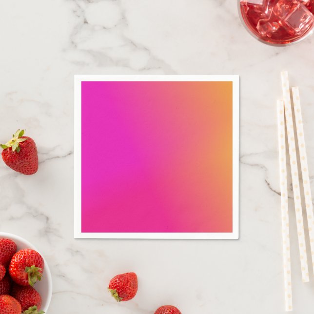 Pink Orange Yellow Ombre Napkins (Insitu)