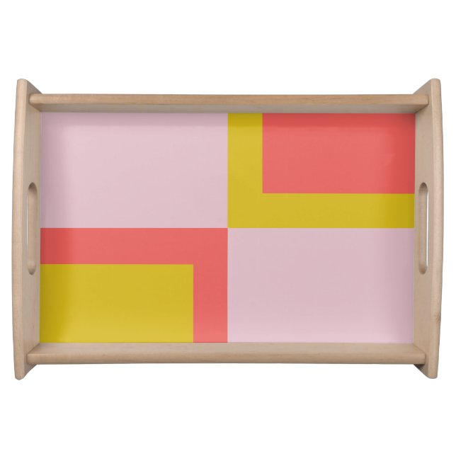 Pink Orange Yellow Serving Tray (Front)
