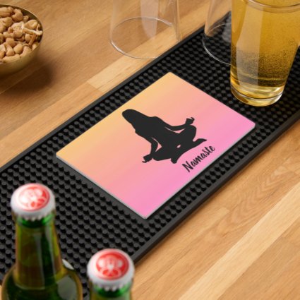 Pink Orange Yoga Sunset Bar Mat