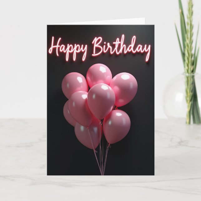 Pink Orb Celebration Card (Front)
