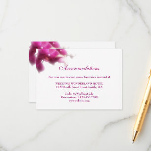 Pink Orchid Accommodations Enclosure Card