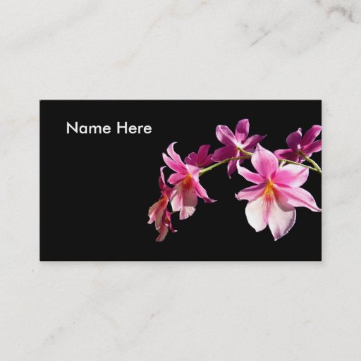 Customizable Pink Orchid. Business Card