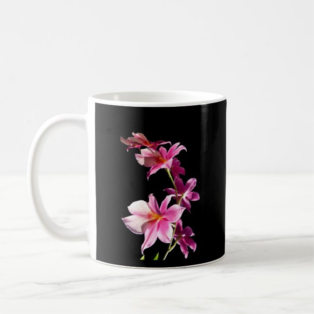 Pink Orchid. Coffee Mug (Left)