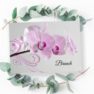 Pink Orchid Elegance Post Wedding Brunch Invitation