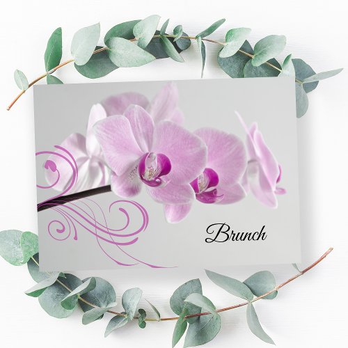 Pink Orchid Elegance Post Wedding Brunch Invite