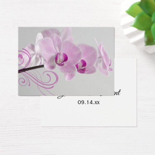 Pink Orchid Elegance Thank You Favor Tags Business Cards