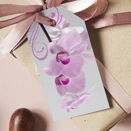 Pink Orchid Elegance Wedding Thank You Favor Tags