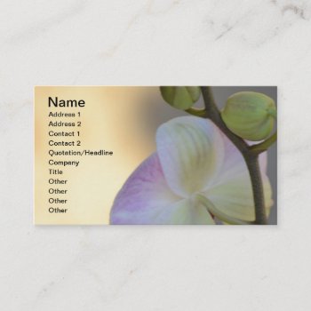 Pink Orchid Expression Business Card by joacreations at Zazzle