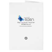 Pink orchid floral fine art painted everyday card (Back)