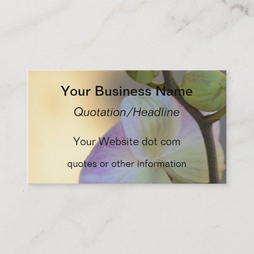 Pink Orchid Flower Business Card