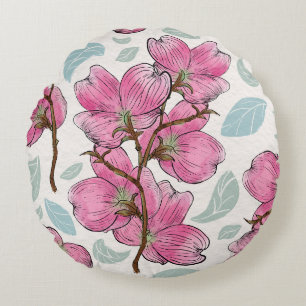 Pink Orchid Flower pillow