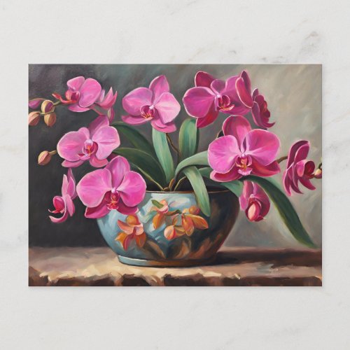 Pink Orchid Flower Plant Postcard