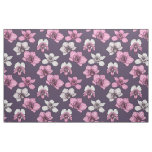 Pink orchid flowers fabric