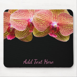Pink Orchid Flowers Mouse Pad