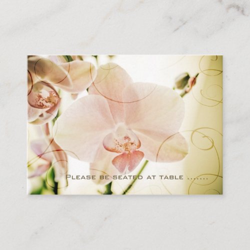 Pink Orchid â€¢ Guest Seating Mini Card Business Card Template
