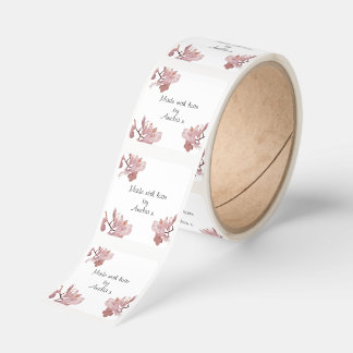 Pink Orchid Handmade by Square Sticker