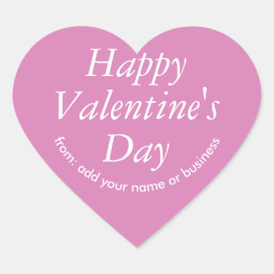 Pink Orchid Heart Valentine's Sticker
