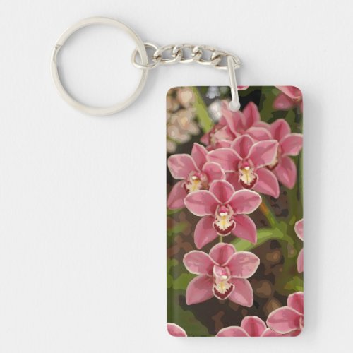 Pink Orchid keychain