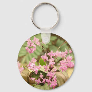 Pink orchid keychain