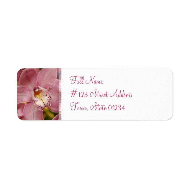 Pink Orchid Mailing Label (Front)