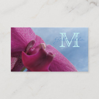 Pink Orchid : Monogram Business Cards