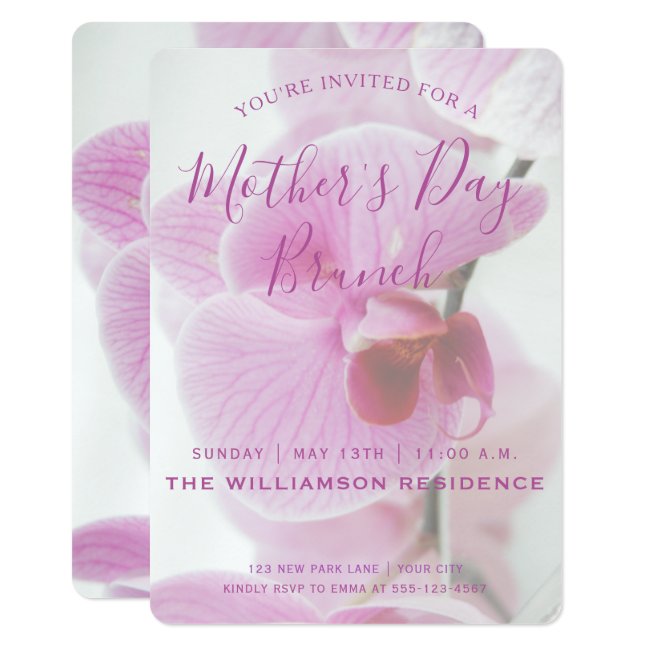 Pink Orchid | Mother's Day Brunch Invitation