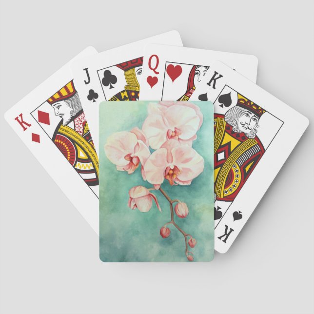 Pink Orchid Playing Cards (Back)