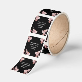 Pink Orchid Return Address Square Sticker