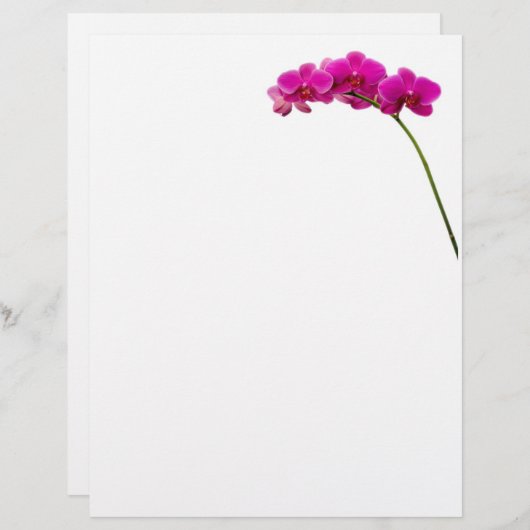 Pink Orchid Stationary (Front/Back)