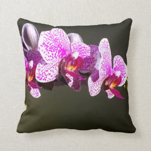 Pink Orchid Throw Pillow