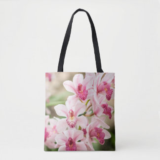 Pink Orchid Tote Bag Reusable