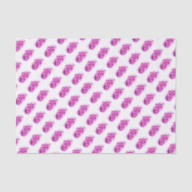 Pink orchid watercolor art tissue paper (Front)